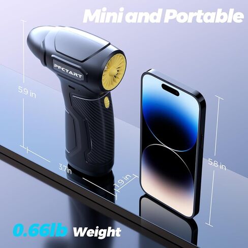 Compressed Air Duster - 200000RPM Super Power Turbo Fan with Brushless Motor, Jet Blower, Electric Air Duster for Keyboard, PC, Car, Home Cleaning Kits Blue in Kuwait