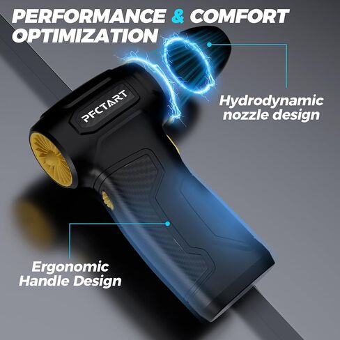 Compressed Air Duster - 200000RPM Super Power Turbo Fan with Brushless Motor, Jet Blower, Electric Air Duster for Keyboard, PC, Car, Home Cleaning Kits Blue in Kuwait