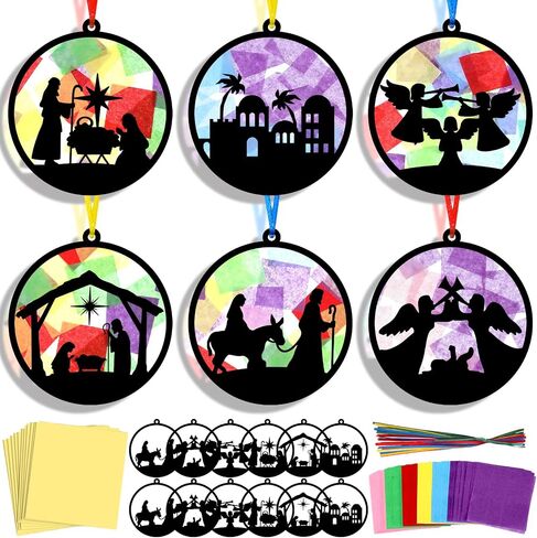 30 Pcs Sea Turtle Suncatchers Paper Craft Set Ocean Tortoise DIY Stained Glass Effect Tissue Paper Kits Gift Bulk for Summer Classroom Activities Art Party Decor(Tortoise) in Saudi Arabia