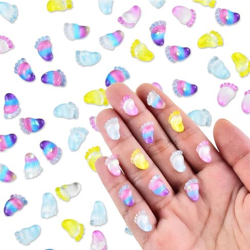 100 PCS Mini Resin Cat Paws Figures for Crafts Luminous Tiny Resin Animal Paws Miniature Things for Dollhouse Fairy Garden Micro Landscaping Decoration Cake Toppers Decor in Saudi Arabia
