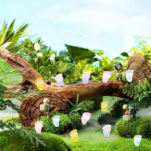 100 PCS Mini Resin Cat Paws Figures for Crafts Luminous Tiny Resin Animal Paws Miniature Things for Dollhouse Fairy Garden Micro Landscaping Decoration Cake Toppers Decor in Saudi Arabia