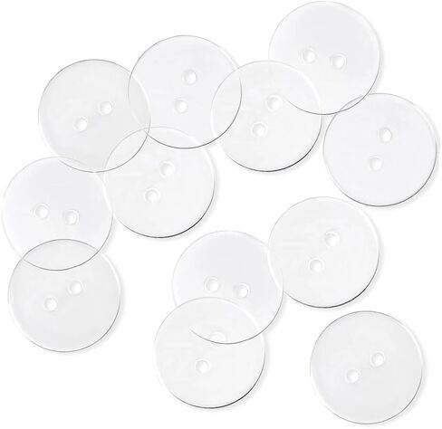 Pack of 100 Clear Buttons for Sewing 1/2" (13mm) 4 Hole Transparent Round Bulk Buttons 0.50 inch 20L Plastic Sewing Crafts Replacement for Dress Pants Shirt Skirt Blouse Decorative DIY Arts in Saudi Arabia