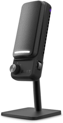 NZXT Capsule Elite - Premium USB Condenser Microphone for Gaming, Streaming, Podcasting, and Recording - Studio-Quality Sound - Multi-Position Design - DTS Software - RGB Lighting - White in Kuwait