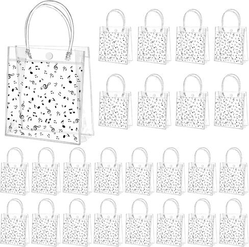 Tioncy 24 Pcs 4th of July Gift Bags Bulk Clear PVC Patriotic 250th Eagle Goodie Bags with Handle Red White Blue Plastic Candy Treat Gift Container for 1776-2026 America Independence Day Party Supplies in Saudi Arabia