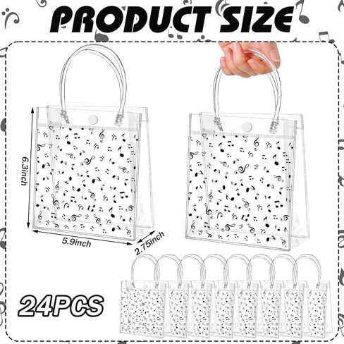 Tioncy 24 Pcs 4th of July Gift Bags Bulk Clear PVC Patriotic 250th Eagle Goodie Bags with Handle Red White Blue Plastic Candy Treat Gift Container for 1776-2026 America Independence Day Party Supplies in Saudi Arabia