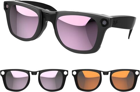 RCSTYLE 2PCS مقطع مستقطب متوافق مع Ray-Ban Meta Wayfarer RW4008 SIZE L 53-22 SMART GROANS CLOON CLIP in Kuwait