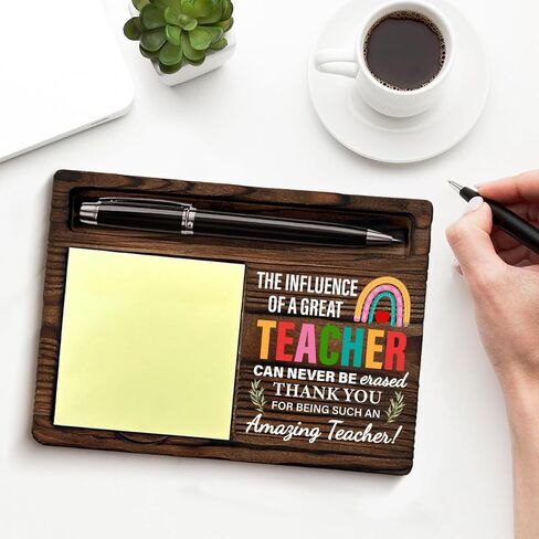 Teacher Thank You Appreciation Gifts for Women Men, Teachers Day Gift an Awesome Teacher is Hard to Find Sticky Note Holder for School Office Desk Decor in Kuwait