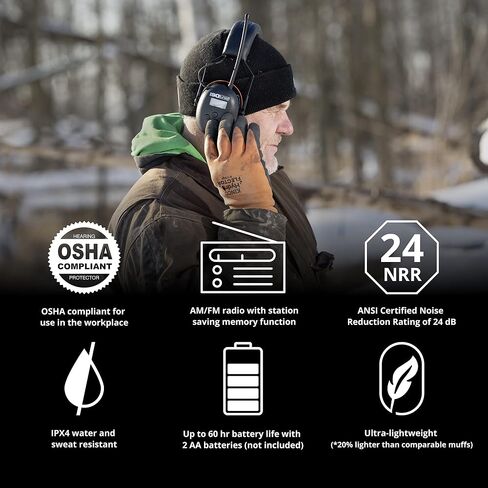 Isotunes Air Defender Bluetooth Ambuffs: مريح حماية لسمع البالغين اللاسلكس اللاسلكس مع عمر بطارية مدته 40 ساعة in Kuwait