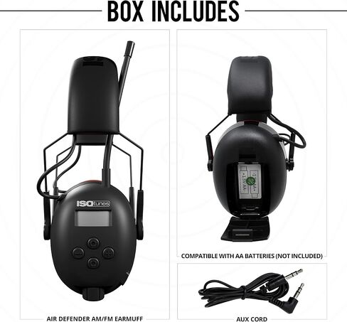 Isotunes Air Defender Bluetooth Ambuffs: مريح حماية لسمع البالغين اللاسلكس اللاسلكس مع عمر بطارية مدته 40 ساعة in Kuwait