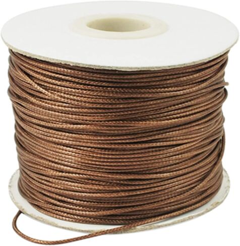 185 Yards Korean Waxed Polyester Cord Threads Black Wax Braided Cord Beading String Wire Bracelet Necklace Cord 0.8mm for Macrame Jewelry Making Supplies in Saudi Arabia