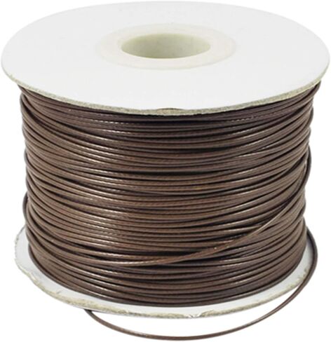 185 Yards Korean Waxed Polyester Cord Threads Black Wax Braided Cord Beading String Wire Bracelet Necklace Cord 0.8mm for Macrame Jewelry Making Supplies in Saudi Arabia