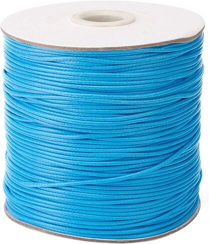 185 Yards Korean Waxed Polyester Cord Threads Black Wax Braided Cord Beading String Wire Bracelet Necklace Cord 0.8mm for Macrame Jewelry Making Supplies in Saudi Arabia