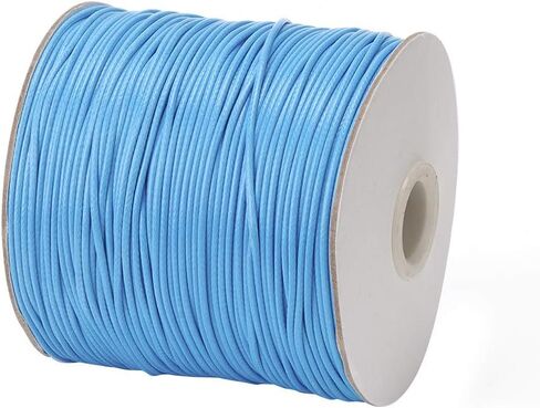 185 Yards Korean Waxed Polyester Cord Threads Black Wax Braided Cord Beading String Wire Bracelet Necklace Cord 0.8mm for Macrame Jewelry Making Supplies in Saudi Arabia
