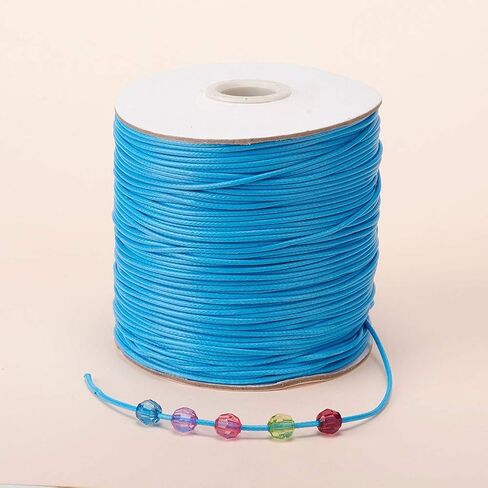 185 Yards Korean Waxed Polyester Cord Threads Black Wax Braided Cord Beading String Wire Bracelet Necklace Cord 0.8mm for Macrame Jewelry Making Supplies in Saudi Arabia