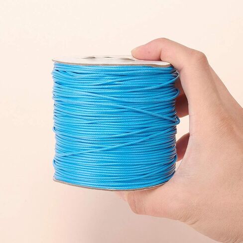 185 Yards Korean Waxed Polyester Cord Threads Black Wax Braided Cord Beading String Wire Bracelet Necklace Cord 0.8mm for Macrame Jewelry Making Supplies in Saudi Arabia