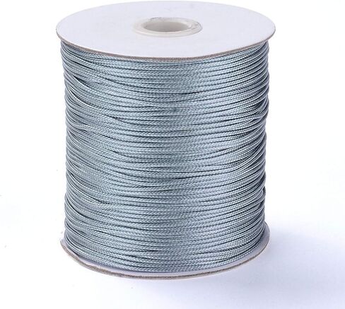 185 Yards Korean Waxed Polyester Cord Threads Black Wax Braided Cord Beading String Wire Bracelet Necklace Cord 0.8mm for Macrame Jewelry Making Supplies in Saudi Arabia