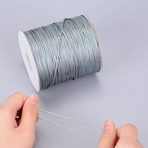 185 Yards Korean Waxed Polyester Cord Threads Black Wax Braided Cord Beading String Wire Bracelet Necklace Cord 0.8mm for Macrame Jewelry Making Supplies in Saudi Arabia