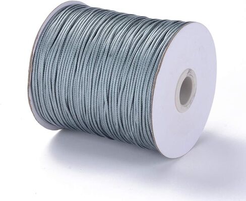 185 Yards Korean Waxed Polyester Cord Threads Black Wax Braided Cord Beading String Wire Bracelet Necklace Cord 0.8mm for Macrame Jewelry Making Supplies in Saudi Arabia