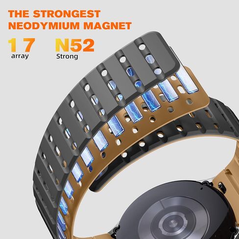 شريط السيليكون المغناطيسي متوافق مع Samsung Galaxy Watch 7 6 5 4 Fe 40mm 44mm/for Galaxy Watch 6 4 Classic 43mm 47mm 42mm 46mm/Watch 5 Pro 45mm ، in Kuwait