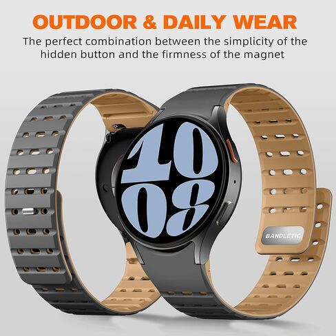 شريط السيليكون المغناطيسي متوافق مع Samsung Galaxy Watch 7 6 5 4 Fe 40mm 44mm/for Galaxy Watch 6 4 Classic 43mm 47mm 42mm 46mm/Watch 5 Pro 45mm ، in Kuwait