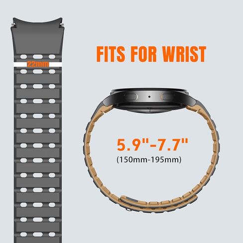 شريط السيليكون المغناطيسي متوافق مع Samsung Galaxy Watch 7 6 5 4 Fe 40mm 44mm/for Galaxy Watch 6 4 Classic 43mm 47mm 42mm 46mm/Watch 5 Pro 45mm ، in Kuwait