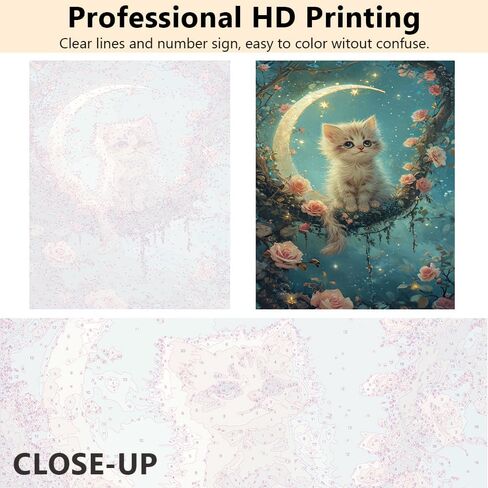DIY Easter Paint by Numbers Kit for Adults, Peach Trees Under The Moon Party Paint by Numbers, Tree of Life Abstract Artwork Paint by Numbers Kit Beginner for Home Wall Painting Decor Gift, 16"x 20" in Saudi Arabia