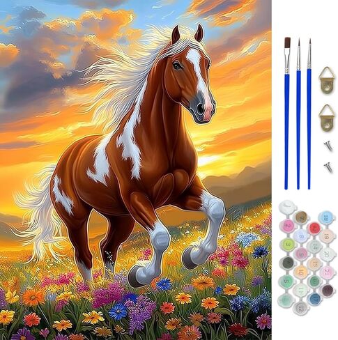CEOVR Paint by Numbers Kit for Adults, Countryside Sunset Paint by Number Kits on Canvas for Beginner, Adult Crafts Kits Wall Decor for Home Office 16x20In/40×50cm, No Frame in Saudi Arabia