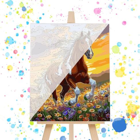CEOVR Paint by Numbers Kit for Adults, Countryside Sunset Paint by Number Kits on Canvas for Beginner, Adult Crafts Kits Wall Decor for Home Office 16x20In/40×50cm, No Frame in Saudi Arabia