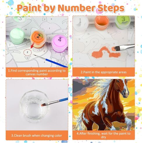 CEOVR Paint by Numbers Kit for Adults, Countryside Sunset Paint by Number Kits on Canvas for Beginner, Adult Crafts Kits Wall Decor for Home Office 16x20In/40×50cm, No Frame in Saudi Arabia