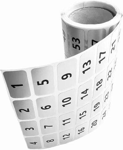 2001 to 3000 Inventory Number Sticker Labels, 0.39"x0.79", Self Adhesive Labels Consecutive Number Stickers, for Office, Warehouse, Home, Library Numbering Classification, Black in Saudi Arabia