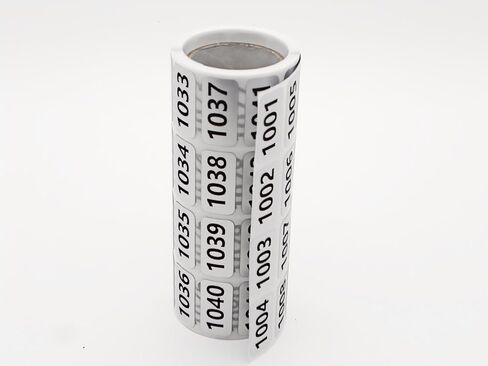 2001 to 3000 Inventory Number Sticker Labels, 0.39"x0.79", Self Adhesive Labels Consecutive Number Stickers, for Office, Warehouse, Home, Library Numbering Classification, Black in Saudi Arabia