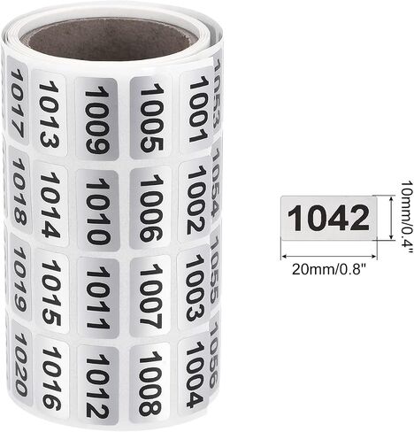 2001 to 3000 Inventory Number Sticker Labels, 0.39"x0.79", Self Adhesive Labels Consecutive Number Stickers, for Office, Warehouse, Home, Library Numbering Classification, Black in Saudi Arabia