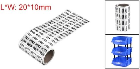 2001 to 3000 Inventory Number Sticker Labels, 0.39"x0.79", Self Adhesive Labels Consecutive Number Stickers, for Office, Warehouse, Home, Library Numbering Classification, Black in Saudi Arabia