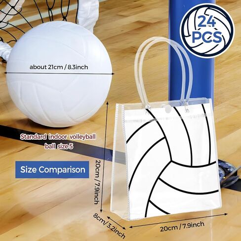 24 PCS Baseball Clear PVC Party Party Party With Bulkles Ballk Football Trace Treat Goodie Tote Sport Clear PVC Bag For Boys Birth in Saudi Arabia