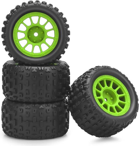 1/18 عجلات وإطارات RC ، Daitoku 4pcs مسبقًا 12 مم إطارات عربات التي تجرها العربات التي تجرها العربات التي تجرها Typhon Grom Arrma 1/18 1/14 RC Car in Kuwait
