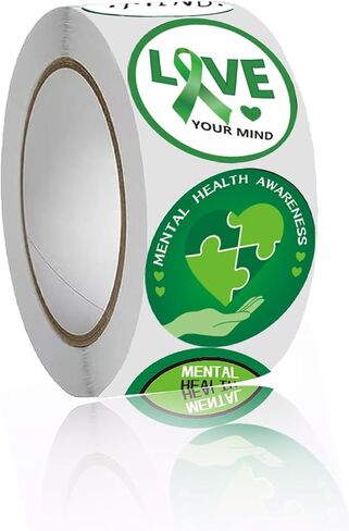 500PCS Mental Health Awareness Roll Stickers,Mental Health Party Favors Roll Sticker Gifts Bags Labels for Mental Health Fundraiser Party Supplies Decorations. in Saudi Arabia
