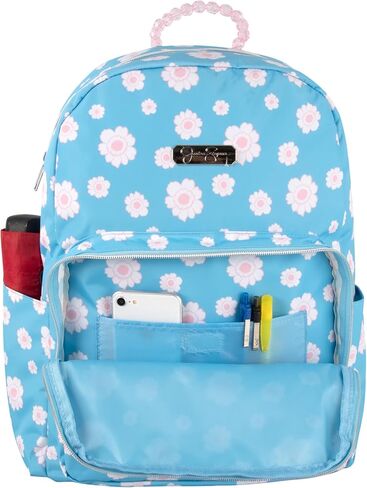 Jessica Simpson Women’s Designer Laptop Backpack with Side Pockets, Padded Straps | Classic Modern Backpack for Women (Lively Metallic Lavender), Large in Saudi Arabia