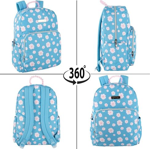 Jessica Simpson Women’s Designer Laptop Backpack with Side Pockets, Padded Straps | Classic Modern Backpack for Women (Lively Metallic Lavender), Large in Saudi Arabia