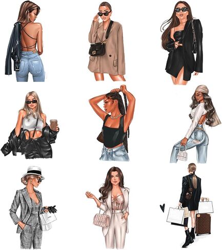6 صفائح فتاة سوداء الحديد على البقع ، والنساء السوداء ملصقات نقل الحرارة ، والفتاة الأفرو الحديد على ملصقات شارات ， لقميص الملابس DIY ، والفساتين ، والقمصان ، والتنانير ، والسترات ، والجينز ، والأكياس ، والأقام الرياضية in Saudi Arabia