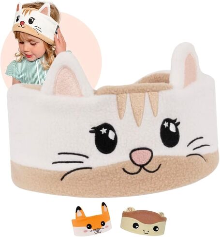 Original Toddler & Kids Headphones - Bluetooth Wireless & Wired Headband - Comfortable Fit - Safe Volume Limited - Adjustable for Travel, Learning, and Sleep (Mittens the Cat) in Saudi Arabia