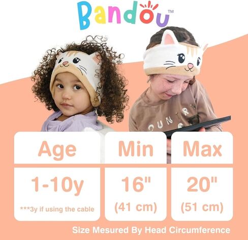Original Toddler & Kids Headphones - Bluetooth Wireless & Wired Headband - Comfortable Fit - Safe Volume Limited - Adjustable for Travel, Learning, and Sleep (Mittens the Cat) in Saudi Arabia