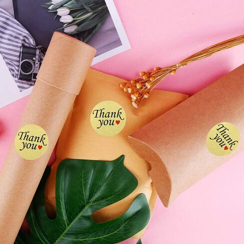 Thank You for Your Order Stickers, 2 inch, 500 Count, White with Red Heart Design, Self-Adhesive Labels for Packages in Saudi Arabia