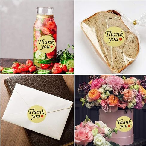 Thank You for Your Order Stickers, 2 inch, 500 Count, White with Red Heart Design, Self-Adhesive Labels for Packages in Saudi Arabia