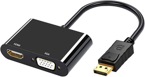 MINI DisplayPort إلى محول HDMI VGA ، متعدد الوظائف DisplayPort Mini DP إلى HDMI VGA 1080p ذكور إلى كابل محول 2 في 1 in Kuwait