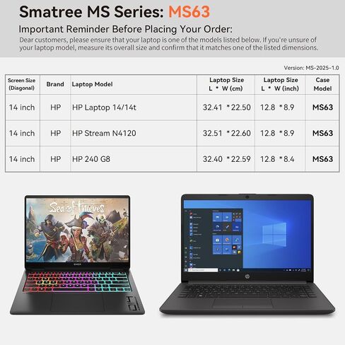 Smatree MS79 Hard EVA Protective Sleeve Case with Stand Compatible for 15.6 inch HP Envy X360 15-fh0097nr, for Pavilion x360 Convertible - 15-er1000, for HP Envy X360 15-ew1047nr Laptop Notebook Bag in Saudi Arabia