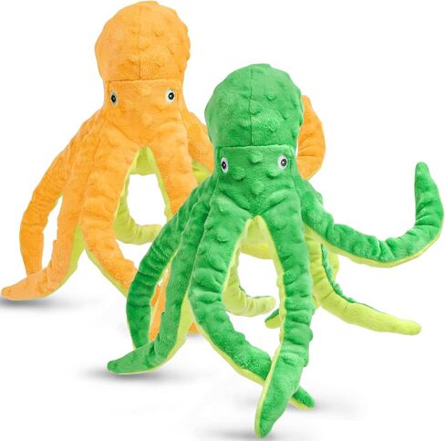 Octopus Squesky Dog Toys for Large Medium Small Dogs, Stuffed and Tough Plush Dog Toys for Aggressive Chewers(Blue) in Kuwait