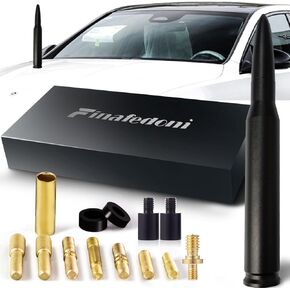 Antenna Bullet Bullet 50 Cal Bullet Car Truck Truck Accessories Silverado 1500 Ford F150 Dodge RAM 1500 GMC Sierra 1500 Ranger Short antena para Carro (Chrome ، 5.5inch) in Kuwait