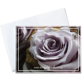 CEO Cards - Sympathy Greeting Cards (Floral Designs), 5x7 Inches, 25 Cards & 26 White Envelopes (S2001) in Kuwait