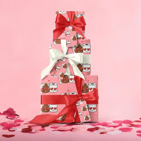 LeZakaa Valentine's Wrapping Paper Roll, Pink Te quiero Text (Spanish for I love you) & Hearts Design, Mini Roll, for Valentine's Day, Wedding, Party, Anniversary Lover - 17 inches x 16.4 Feet in Saudi Arabia