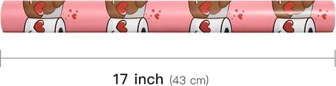 LeZakaa Valentine's Wrapping Paper Roll, Pink Te quiero Text (Spanish for I love you) & Hearts Design, Mini Roll, for Valentine's Day, Wedding, Party, Anniversary Lover - 17 inches x 16.4 Feet in Saudi Arabia